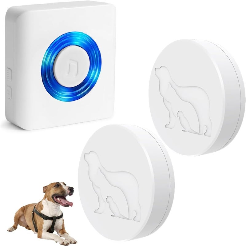EverNary Dog Door Bell, Dog Bells to Go Outside,Dog Bells for Potty Training, Dog Doorbell with Large Touch Area Button,1000FT Range, 58 Chimes, 0-110db Volume,1 Receiver & 2 Transmitters - Image 1